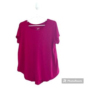 ◻️SONOMA: Women’s size XL, hot pink short sleeve shirt w/speckled fabric on back